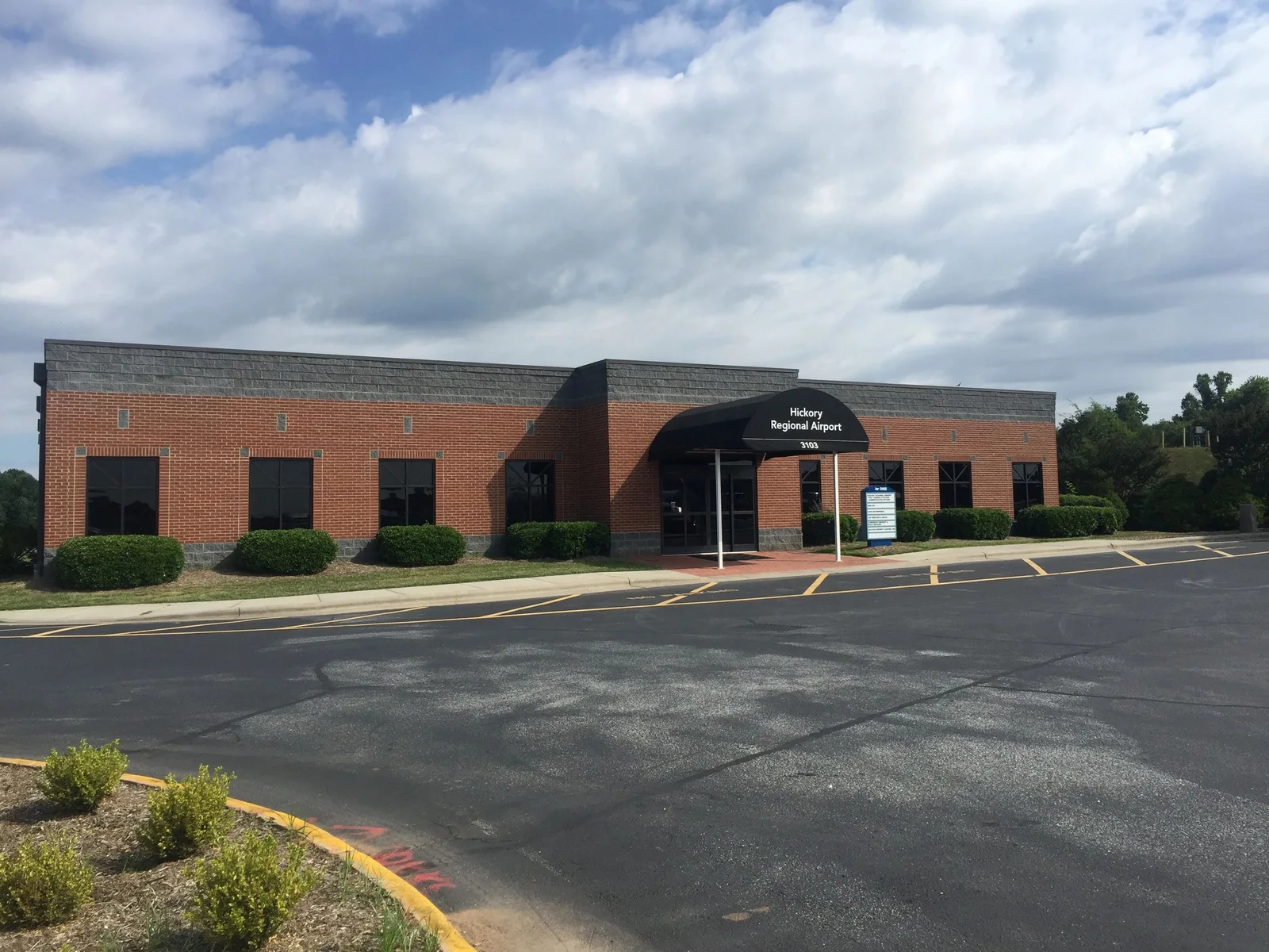 Hickory Regional Airport terminal, photographed on the school website